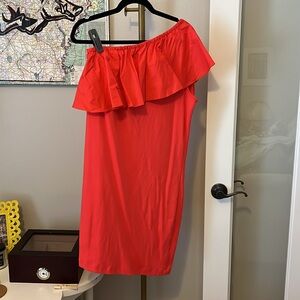 a new day Red Asymmetrical Ruffled Cocktail Dress